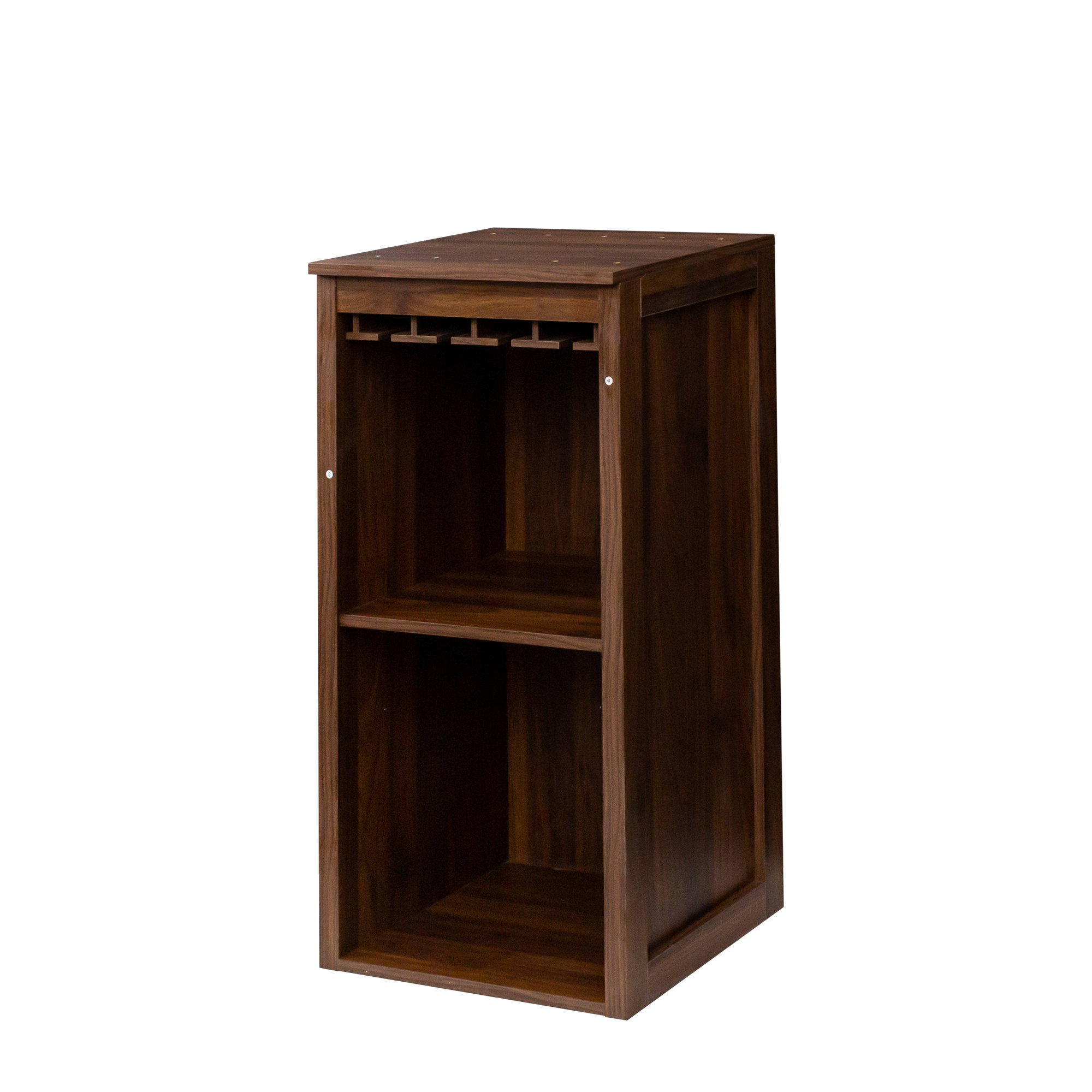 Winston Porter Rentsch Modular Wine Bar Cabinet with Storage Shelves ...