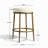 26.65'' Modern Backless Linen Upholstered Bar Stool With Gold Hammered Metal Legs & Circular Footrest For Kitchen Island Or Bar, Set Of 4-1519005588-1519005589