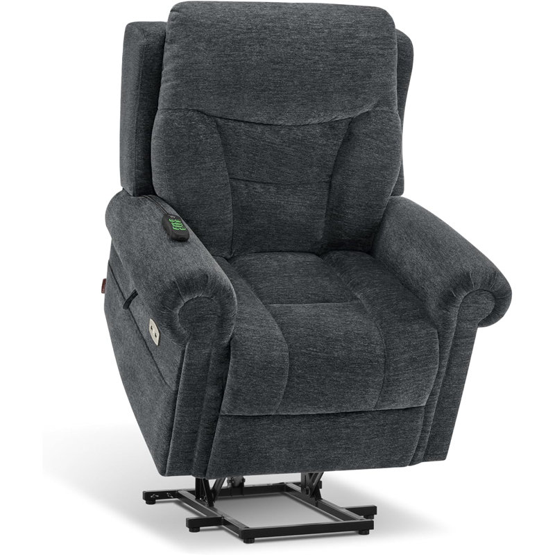Gordian Lift Assist Recliner with Massager, Grey