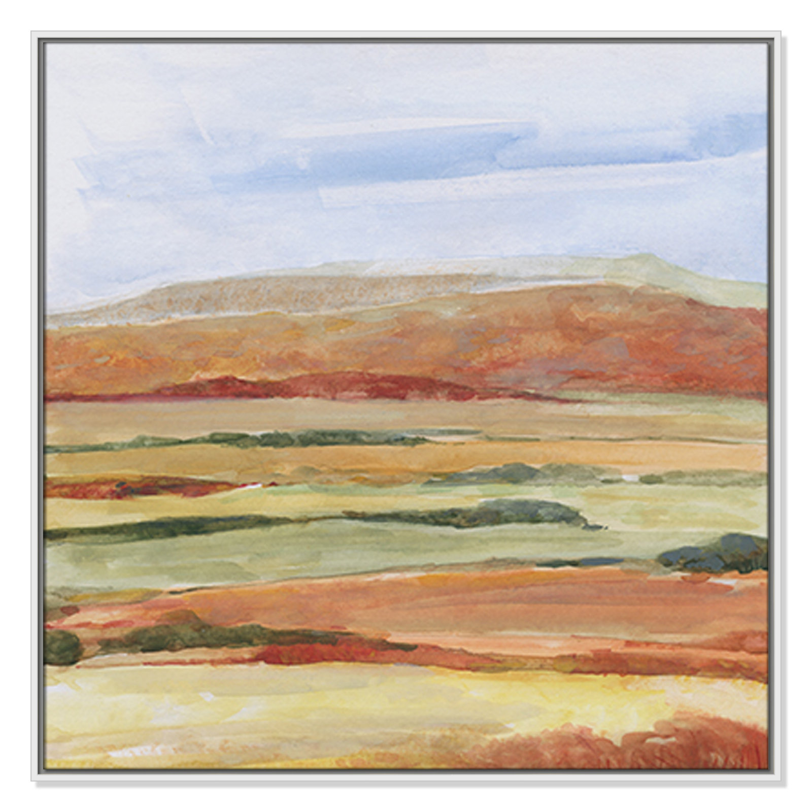 Damali "Sedona Magic" Print by Sally Swatland, 37.5" H x 37.5" W x 2" D, White