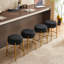 24 po de hauteur, tabourets de bar ronds, ensemble de 2 - Tabourets de salle à manger rembourrés contemporains pour cuisines, cafés et bars - comprend des pieds de support robustes