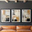 ABSTRACT Series CECLXX - Impression encadrée sur mesure de qualité supérieure - 3 pièces-1406695146-1406695144