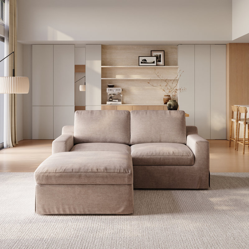 Castelli Upholstered 77.2 " Linen Sofa, Khaki
