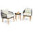 Berten Wood 2 - Person Patio Conversation Set with Cushions