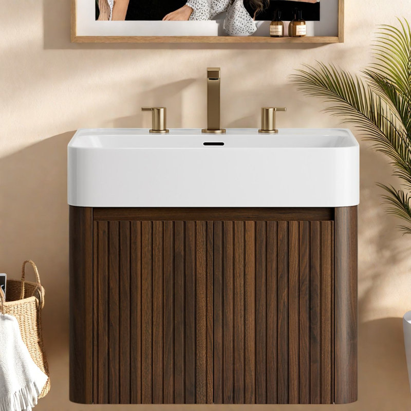 Modern Vanities(Must include both Vanity Cabinet  and Sink), 24 Wood Bath, 23.62