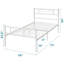 Base de lit en acier 35 po Bertraut-1530196391