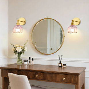 Battery Operated Tulip Wall Sconce Set Of 2 With Remote & Bulb, Dimmable Wireless Rechargeable Wall Lights (3 Color Temp & 12 Rgb) For Bedroom Living Room Hallway