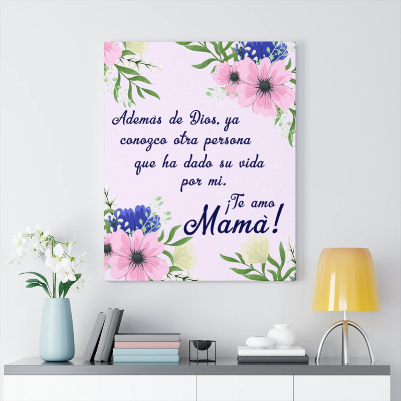 Te Amo Mama, H 16 po x l 12 po x P 1,25 po