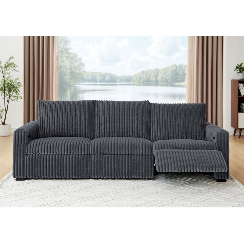 Rsonki Power Recliner Sofa, Dark Gray