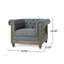 Fauteuil club en polyester Chesterfield
