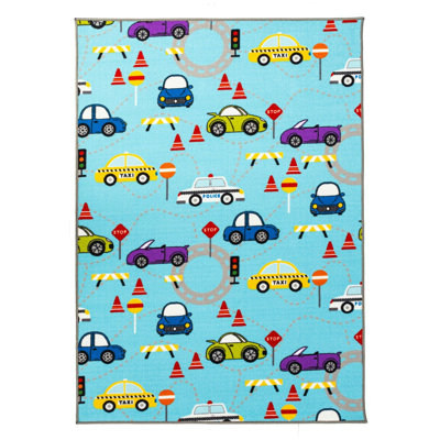 Swarttz Rectangle Machine Woven / Power Loomed Polyester Rug