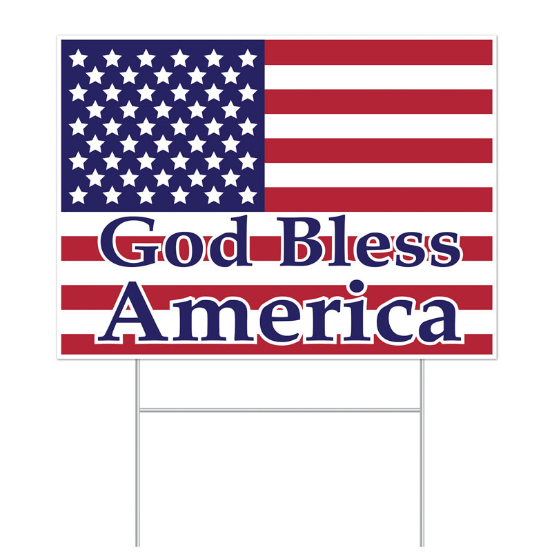 Plaque en plastique «God Bless America»