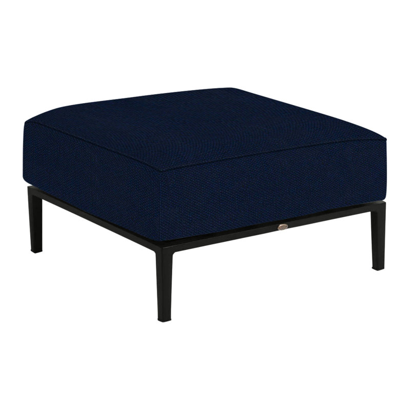 Repose-pieds Havana, Velours indigo, Chalk/Natural Cane, Welt/Standard fill