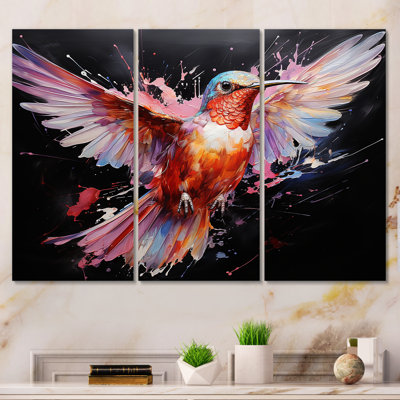 Colibri coloré, battement d'aile, merveille 2 - Art mural colibri
