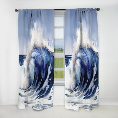 Rideau nature occultant Ocean Wave Motion V - Modern Beach