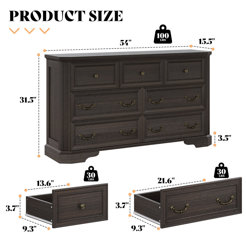 Commode double Coghiel, Brun