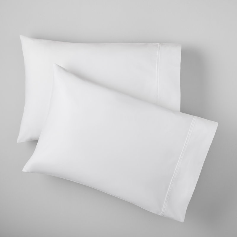 Ensemble de taies d'oreiller en satin de coton Danfield, Standard, Gris tourterelle