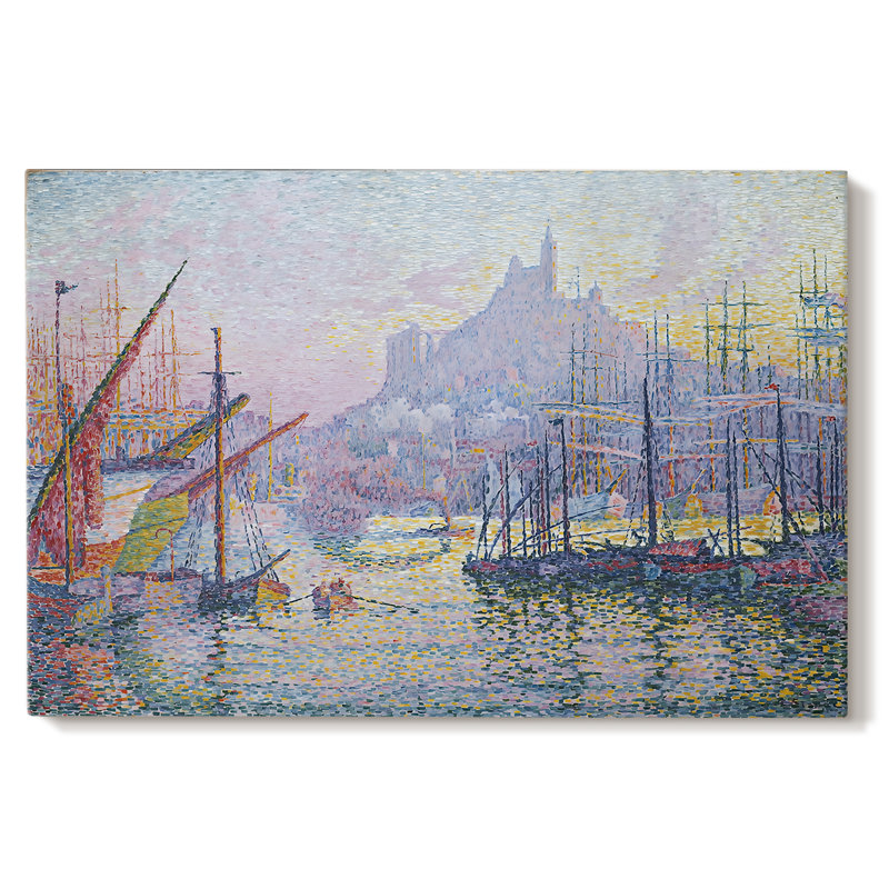 Le port de Marseille-Paul Signac-Toile tendue avec châssis-1905, 32 x 48