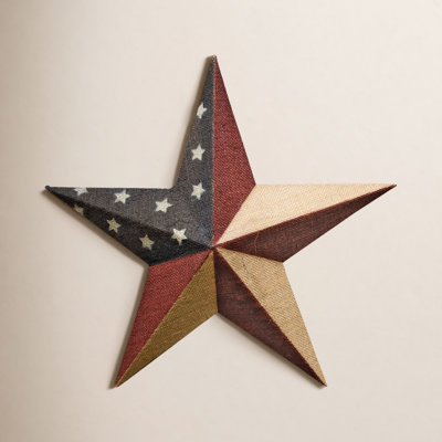 Burlap Star Wall Mounted Sculpture