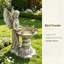 Sculpture de bain d'oiseaux en forme d'ange, statue de jardin en résine avec bol sur piédestal pour attirer la faune et embellir votre extérieur.
