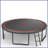 12FT Trampoline Pumpkin- Ladder-Black Red