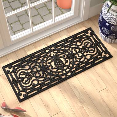Winston Porter Ahriella Natural Flocked Coir and Rubber Large Door Mat,  Thick Durable Doormats & Reviews