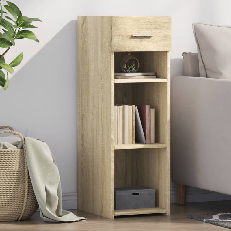 Anquette 93cm H x 30cm W Standard Bookcase, Sonoma Oak