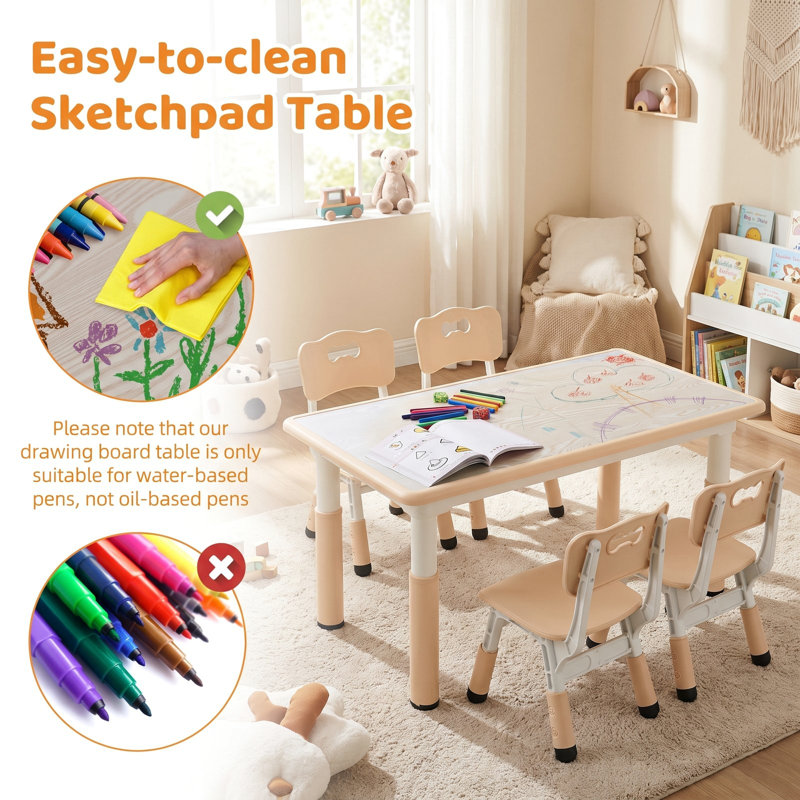 4 -Person Dining Set, Yellow