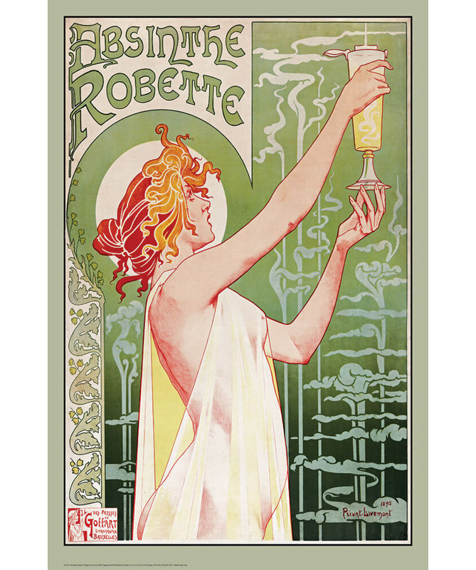 «ACHETER DE L'ART POUR MOINS» sous licence officielle «Art nouveau» de l'Art de 24 po x 36 po de l'absinthe Robette - reproduction décorative - papier affiche - prêt à encadrer