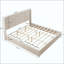  Structure de lit plateforme en bois massif avec tête de lit, lit à lattes en bois sur pied, aucun sommier requis, assemblage facile pour la chambre à coucher-1363854948-1363854955