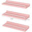 3 tablettes flottantes, rose / blanc