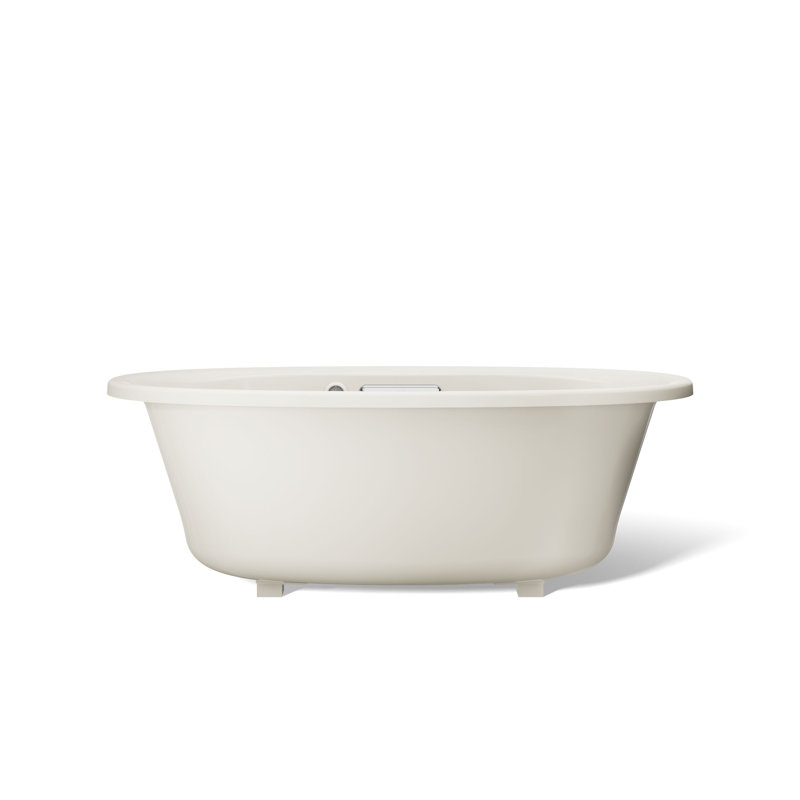 Baignoire encastrée ovale avec surface chauffante, Biscuit