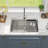 33" L x 22" W Drop-in Workstation Kitchen Sink 16 Gauge Stainless Steel Kitchen Sink Topmount Sink