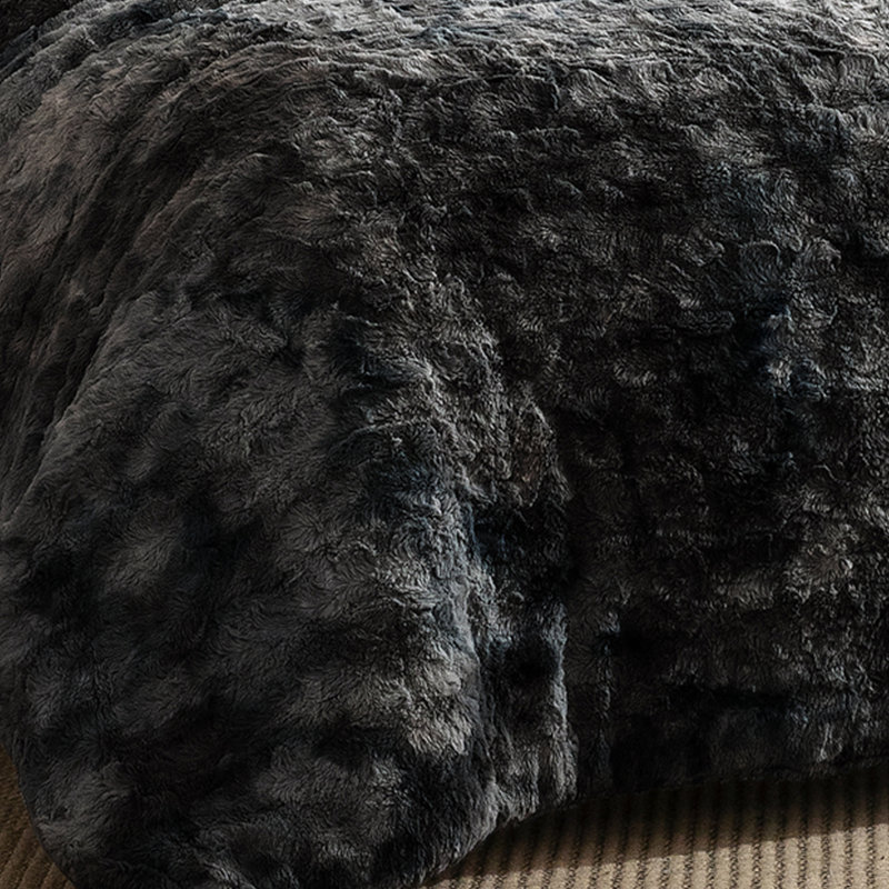 Ensemble de courtepointe réversible en coton bleu / gris 3 pièces, Édredon pour très grand lit + 2 très grandes ta, Bleu