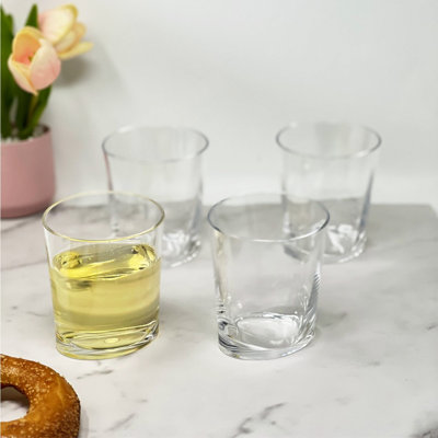 Oval Halo Acrylic Glasses Drinking Set Of 4 Dof (12oz), Plastic Drinking Glasses, Bpa Free Cocktail Glasses, Drinkware Set, Plastic Water Tumblers