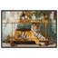 «Tiger at the Bar Cart Shadowbox», art mural rétro par Notoriart, cadre blanc, 30 x 20-224992-224998