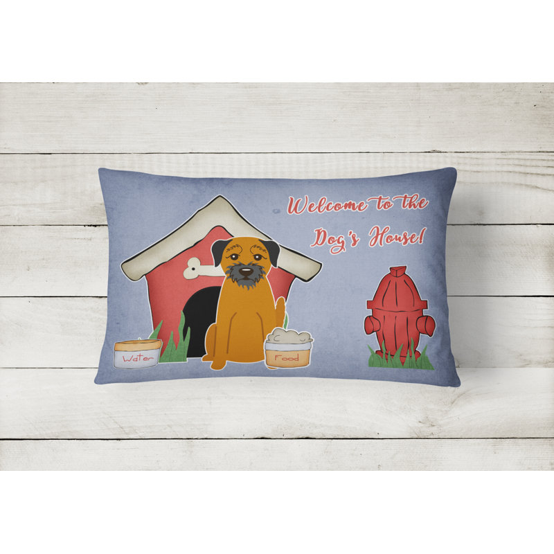 Coussin lombaire intérieur/extérieur rectangulaire pour chien house