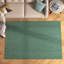 Tapis d'intérieur / extérieur à motif géométrique vert foncé Oppenheim-1046593829
