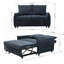 Modern Pull-Out Sofa Bed With Easy Conversion Mechanism For Living Room And Guest Use.-77409067