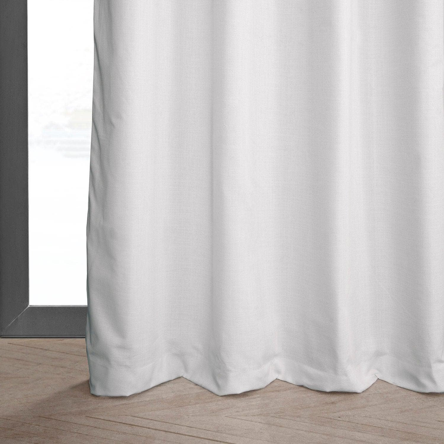 Swift Amick Cotton Blackout Curtain Panel, 50" W x 84" L, Prime White