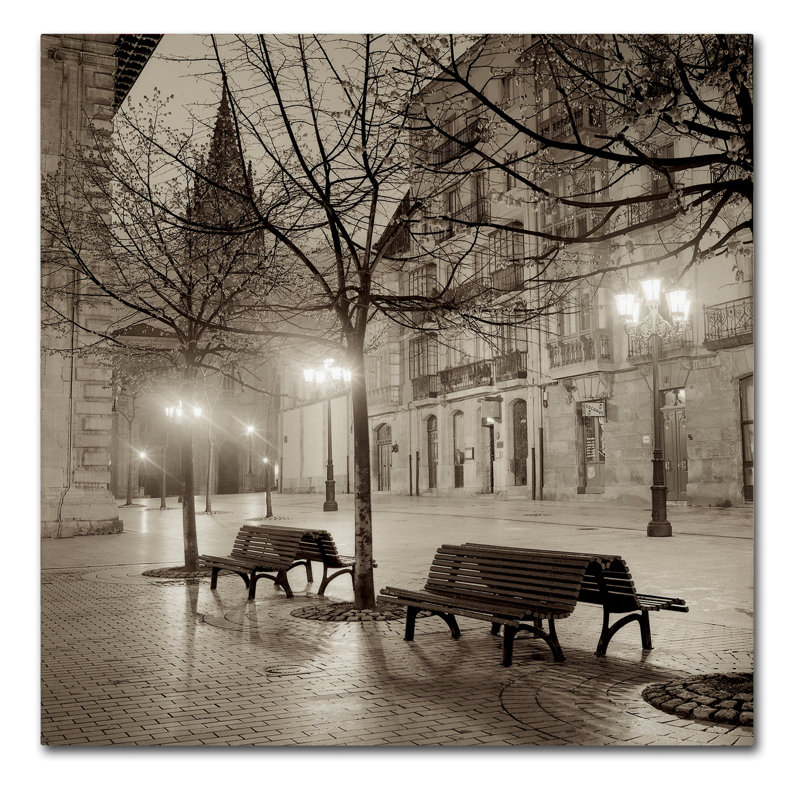 Alan Blaustein «Oveido Cathedral Bancs II», reproduction de photo sur toile tendue, H 18 po x l 18 po x P 2 po