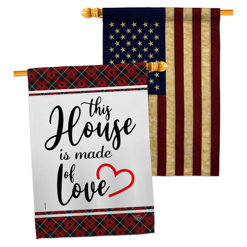 Drapeau de maison à 2 côtés en polyester / mélange de polyester 40 x 28 po