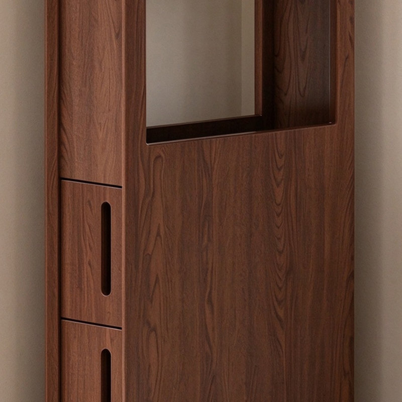 17.72 " W Solid Wood Display Stand, Walnut