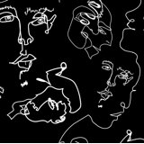 Lets Face Abstract Peel & Stick Wallpaper Roll by Jamie Graney