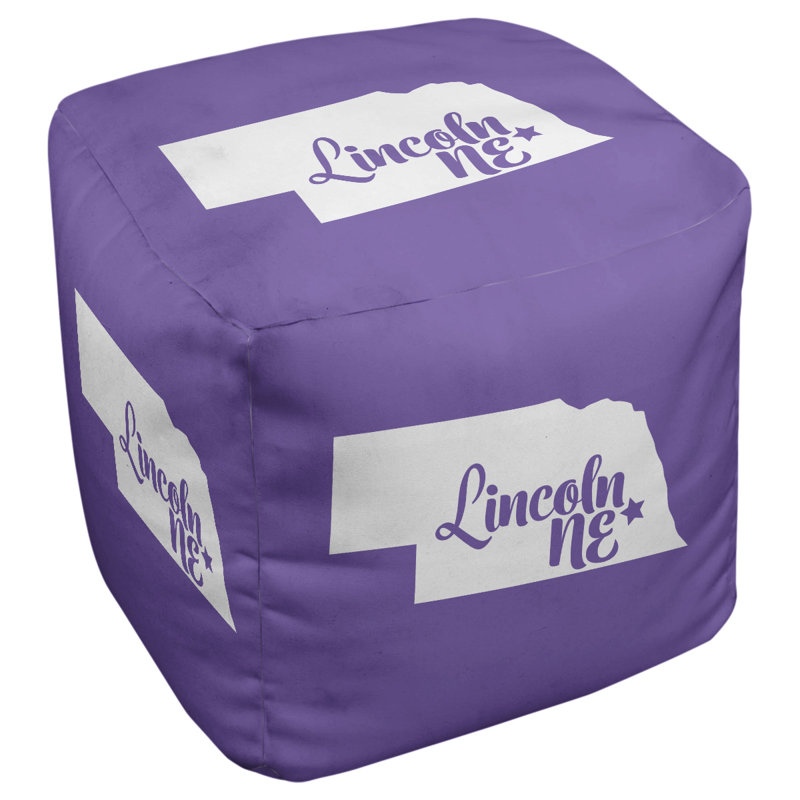 Repose-pieds à cubes nebraska lincoln, Mauve
