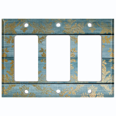 Patterned 3 - Gang Toggle Light Switch Standard Wall Plate