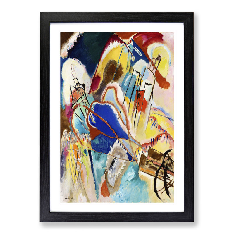 Improvisation No.30 by Wassily Kandinsky - Picture Frame Painting, Black Framed, 48cm H x 36cm W x 2cm D