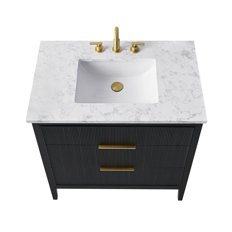 Emma 36" W Single Vanity, Black