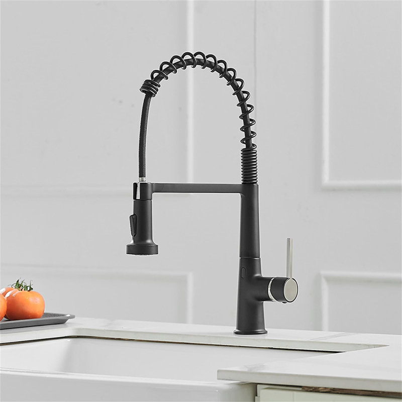 KIKO HOME Pull Down Touchless Kitchen Faucet, Matte Black