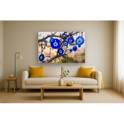Evil Eye Protection Frameless Tempered Glass Wall Art - 40" x 60"